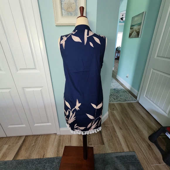 NWT CupShe Navy Casual Dress/Swimsuit Coverup Medium - Picture 4 of 10